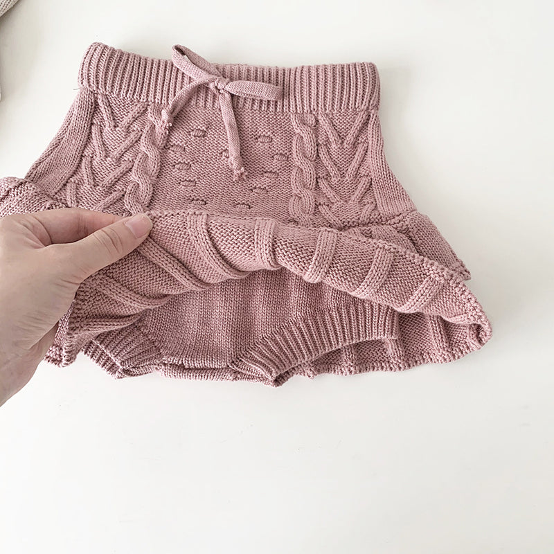 cutemily knit frill skirt bloomer
