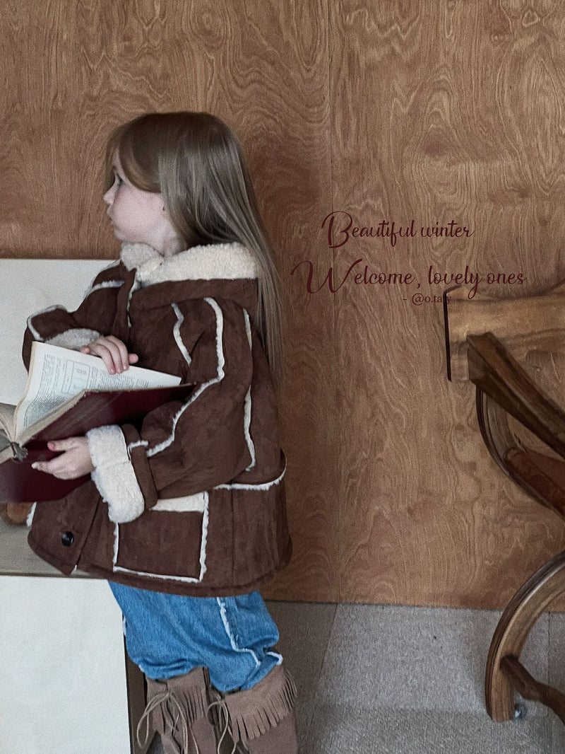 otaly / reversible mouton coat【for kids , jr】