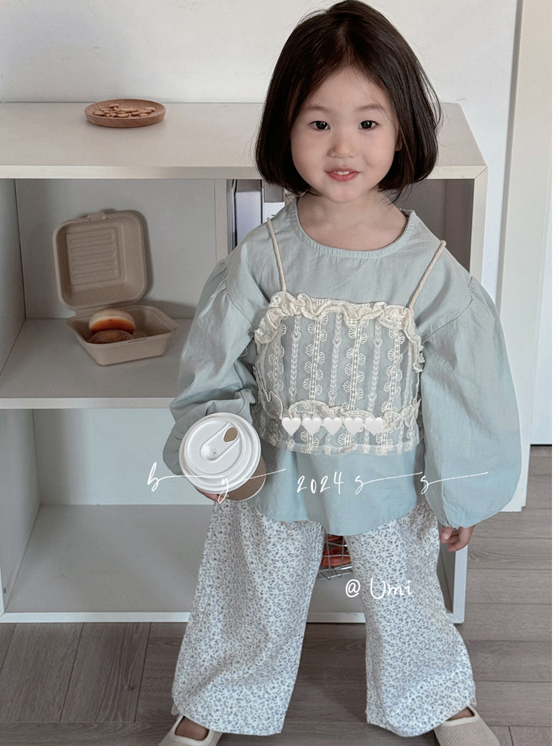 一部即納 umi cotton blouse【for kids , jr. 】
