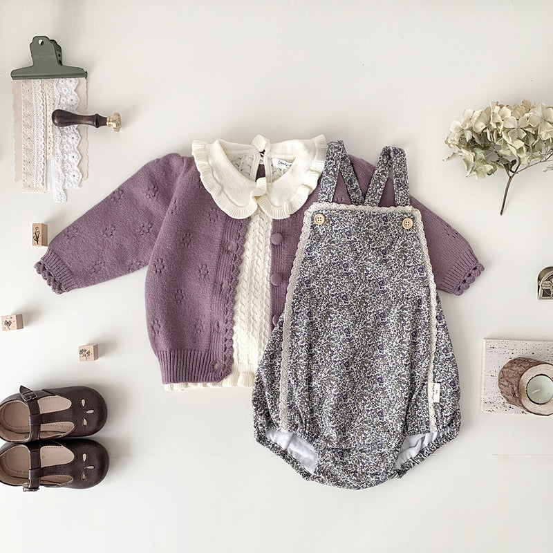 cutemily flower knit cardigan