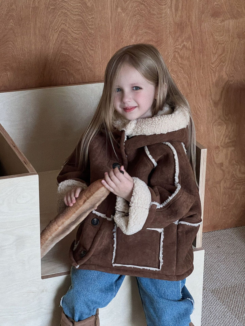 otaly / reversible mouton coat【for kids , jr】