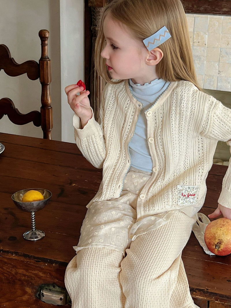 otaly / openwork knit cardigan【for kids , jr】