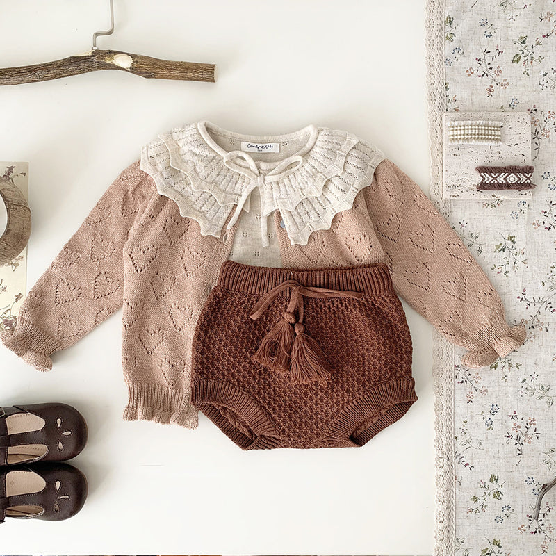 cutemily double collar knit tops