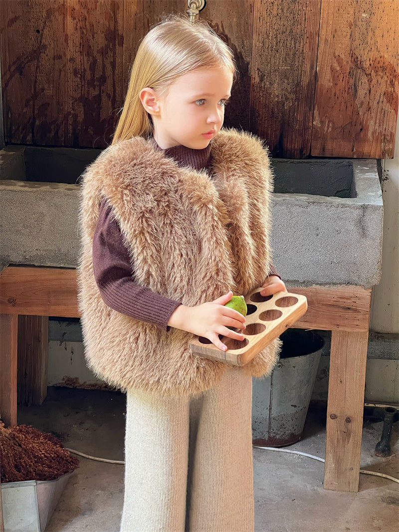 cheng le  / luxury fur vest【for kids , jr】