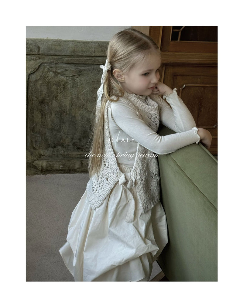 otaly / lace knit vest【for kids , jr】