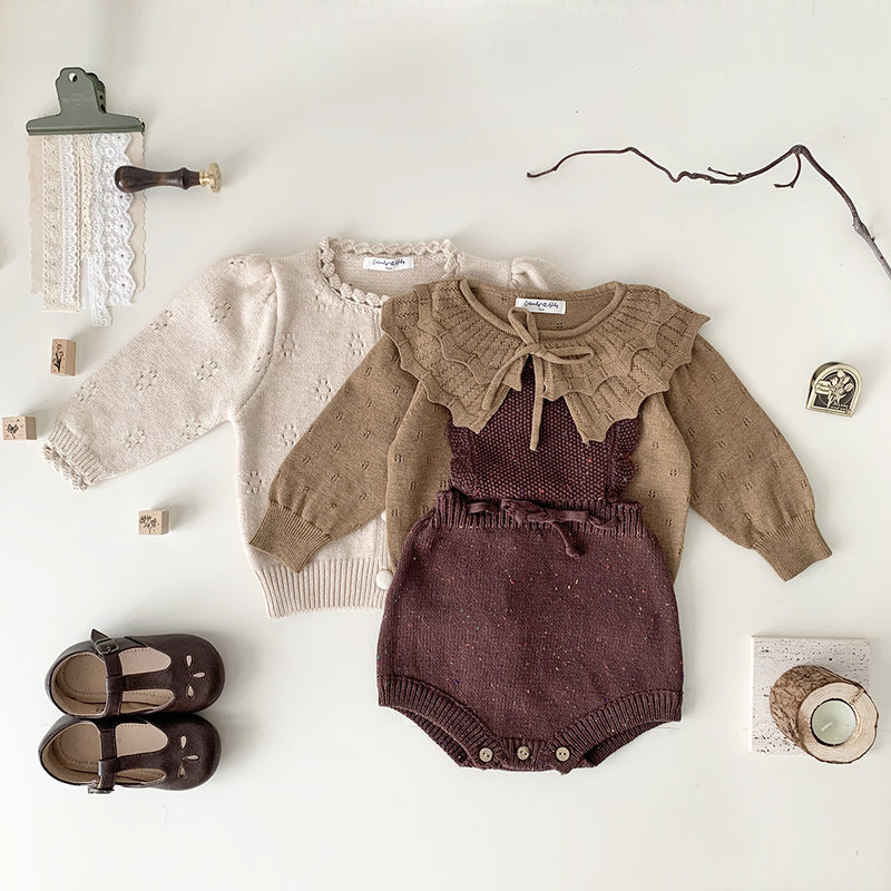 cutemily flower knit cardigan