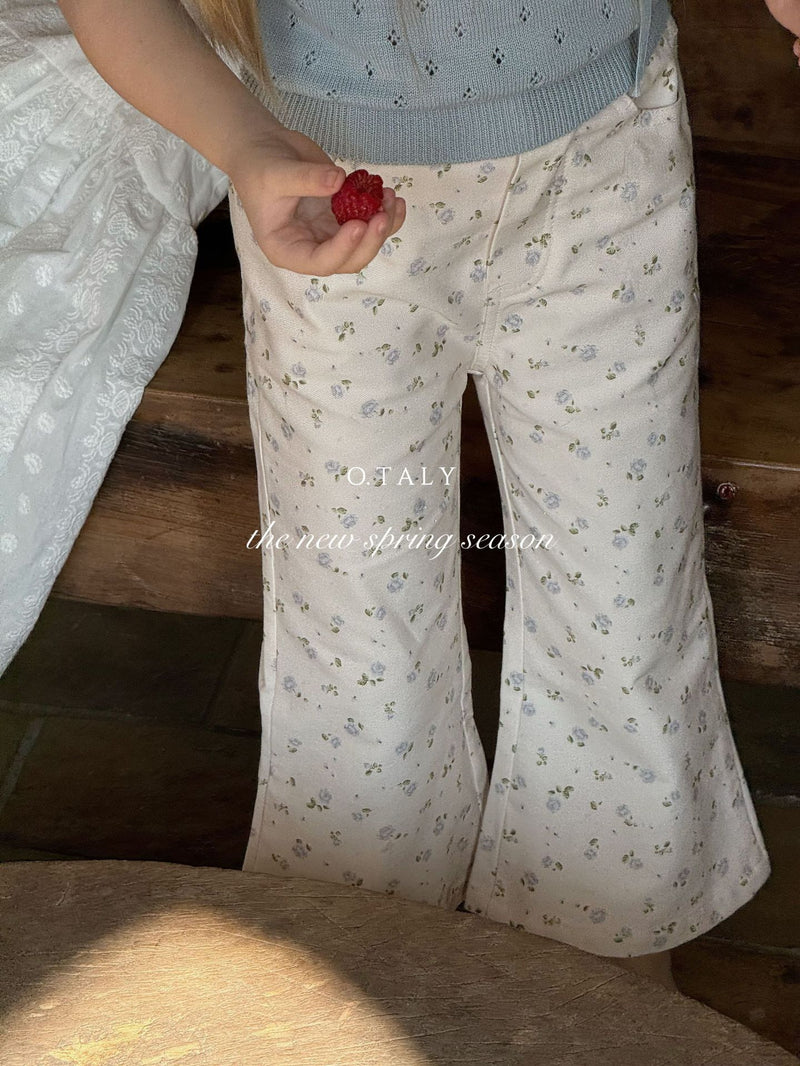 otaly / flower flare pants【for kids , jr】