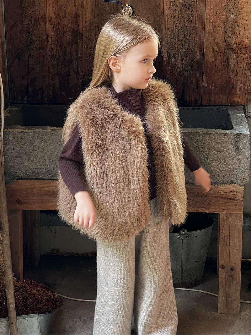 cheng le  / luxury fur vest【for kids , jr】