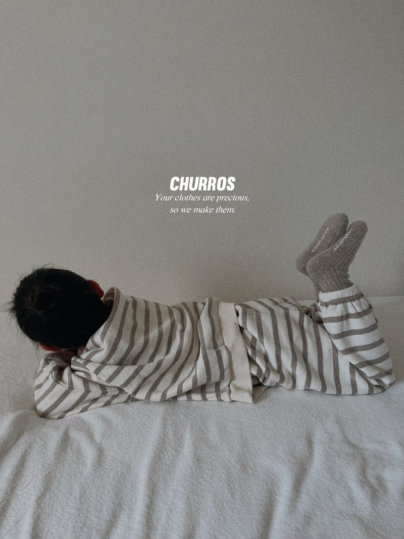 churros / U stripe mtm【for kids , jr】