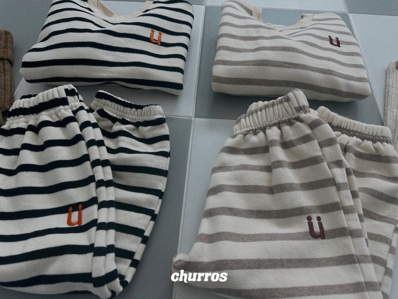 churros / U stripe mtm【for kids , jr】