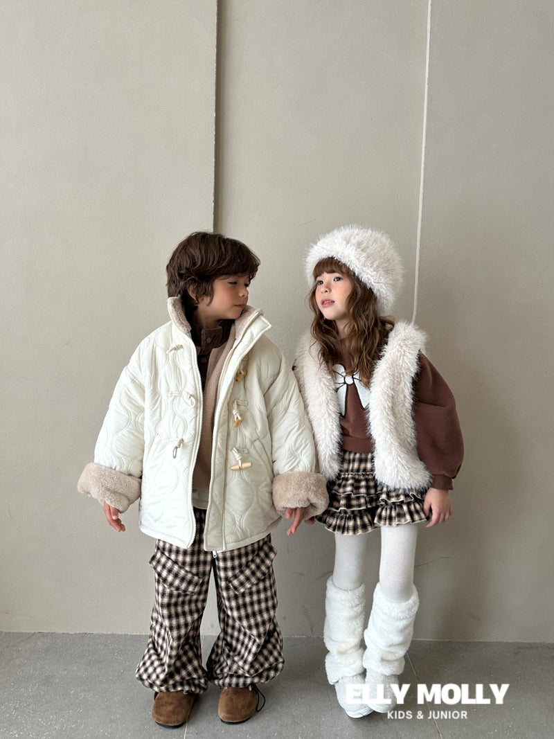 【即納100-110size】 elly molly  / check pants【for kids, Jr. 】