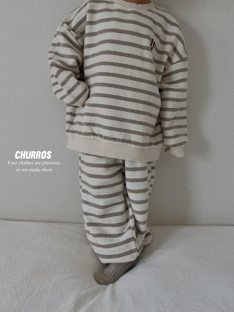 churros / U stripe mtm【for kids , jr】