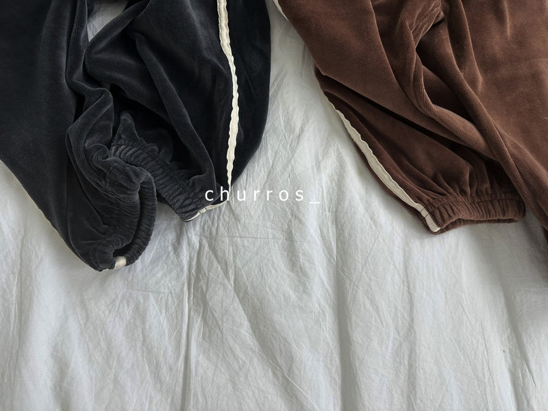 churros / velvet jogger pants 【for kids , jr】
