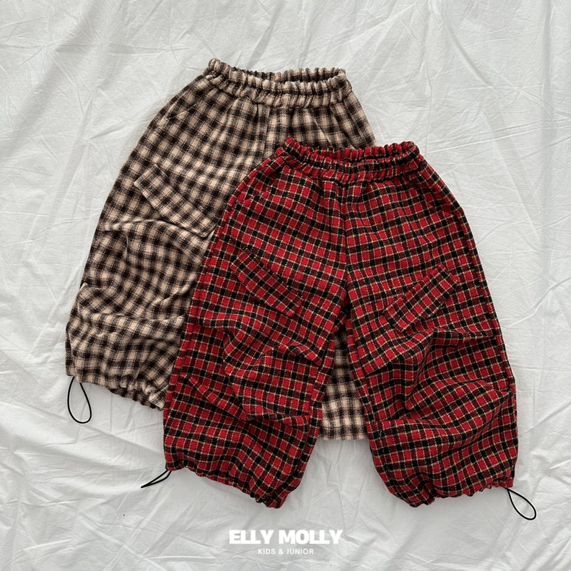 即納 elly molly  / check pants【for kids, Jr. 】