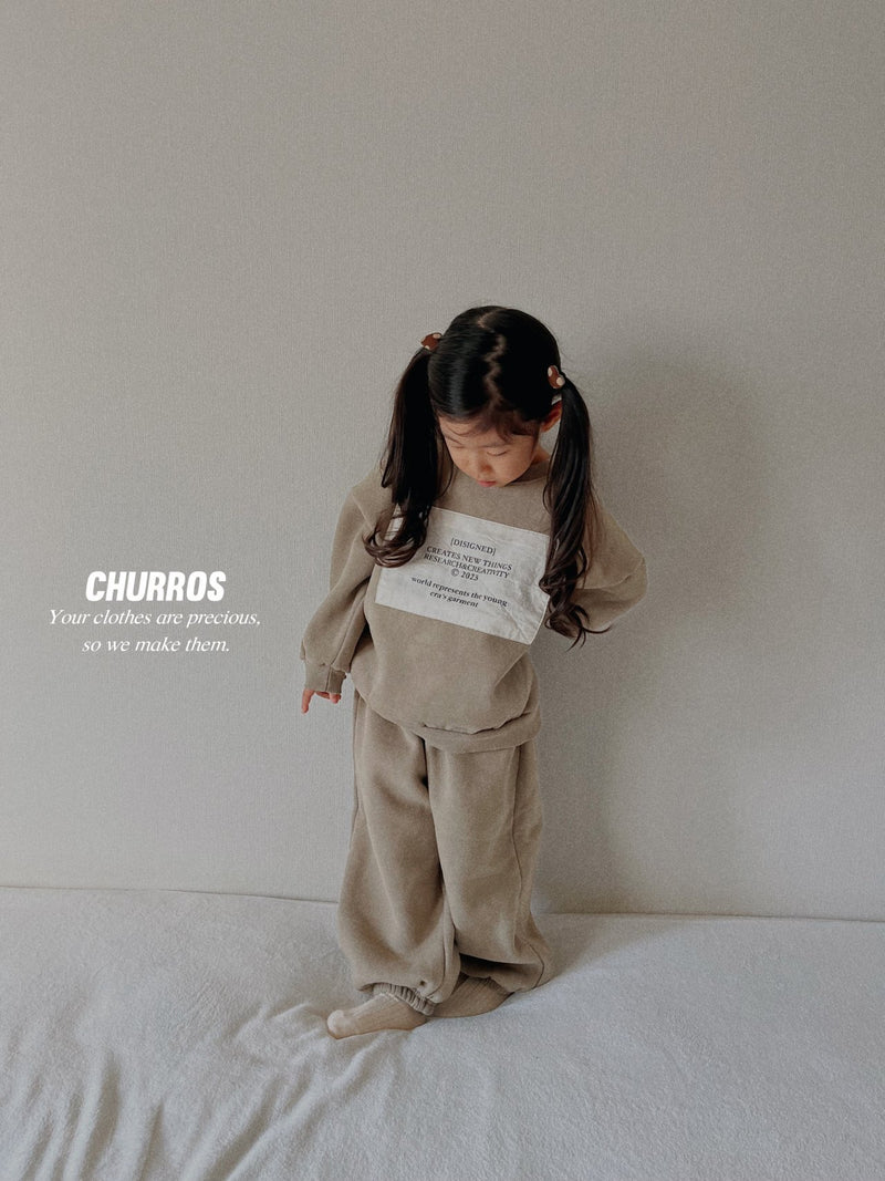 churros / patch jogger pants 【for kids , jr】