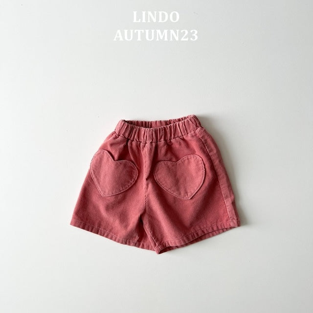 LINDO / heart pocket corduroy pants