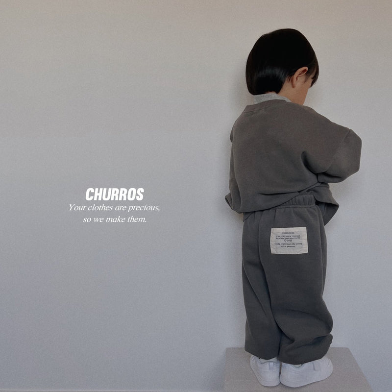 churros / patch jogger pants 【for kids , jr】