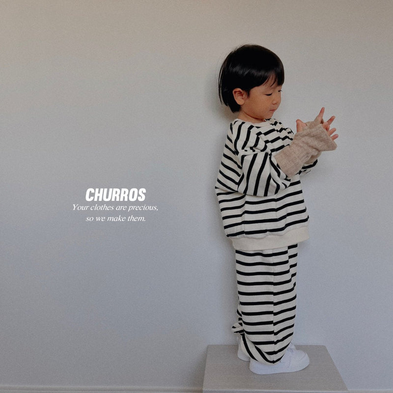churros / U stripe mtm【for kids , jr】
