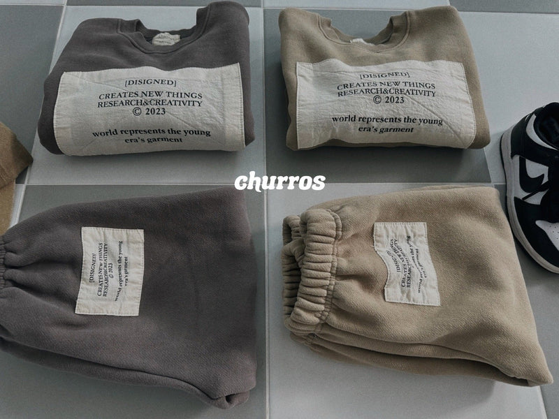 churros / patch jogger pants 【for kids , jr】
