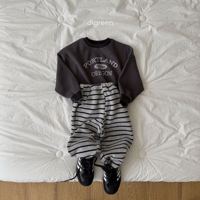 digreen / warm stripe pants