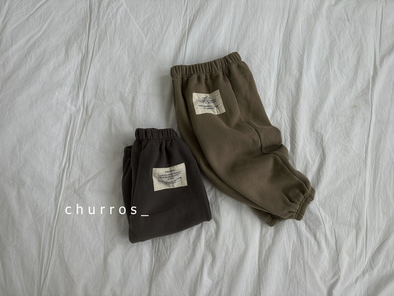 churros / patch jogger pants 【for kids , jr】