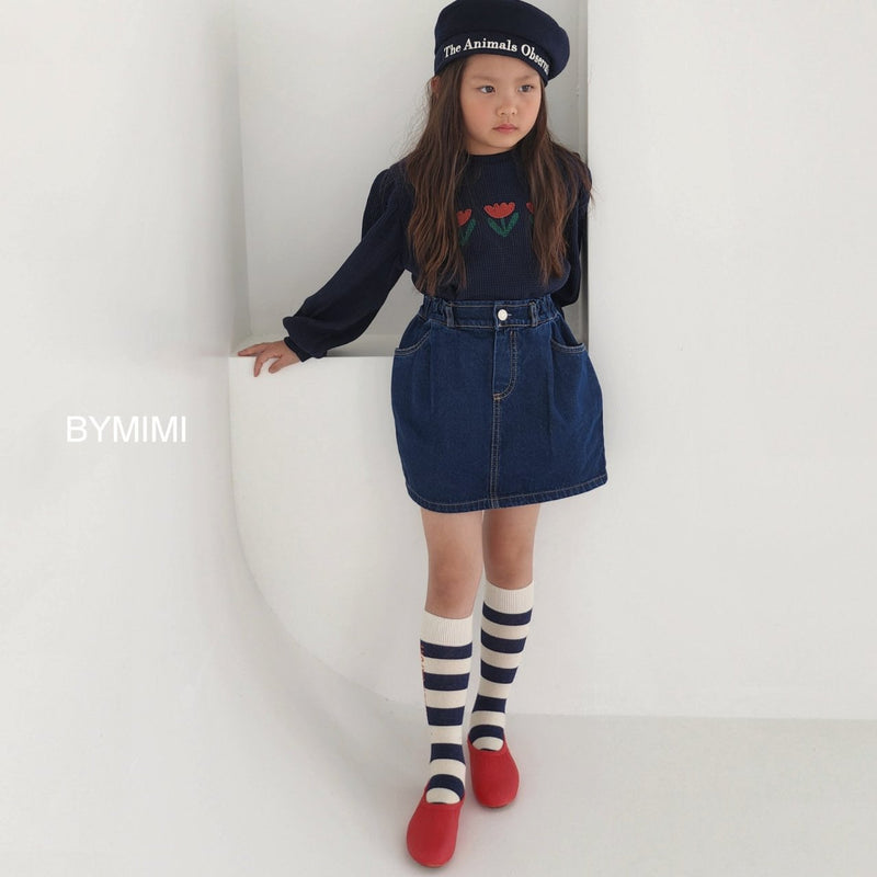 by mimi  / hey denim skirt【for kids , jr】