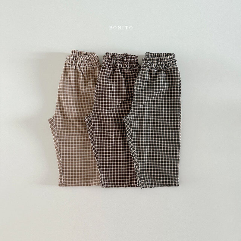 bonito / check corduroy pants