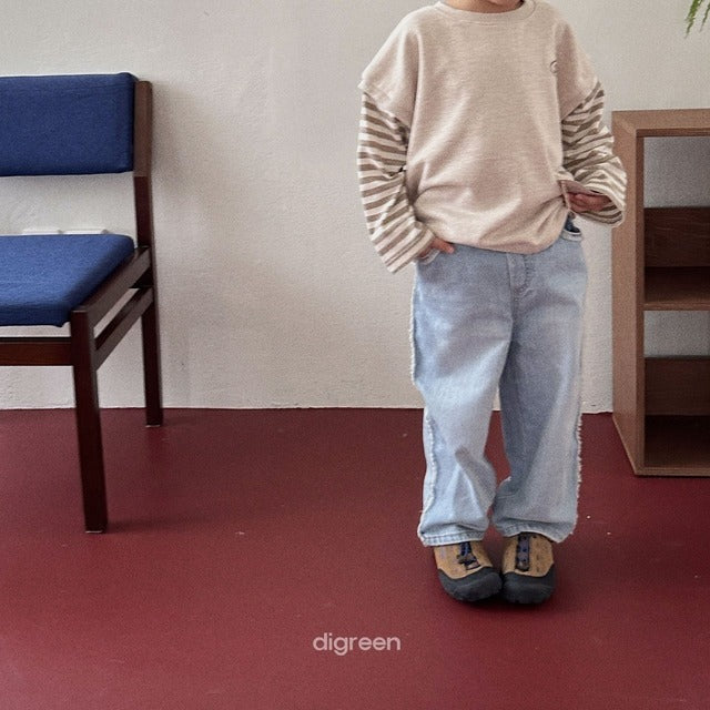 digreen / tassel denim pants