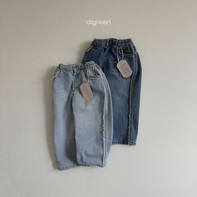 digreen / tassel denim pants