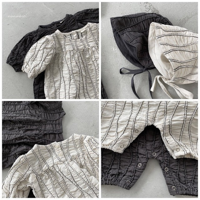 nunubiel/ bebe komes romper&bonnet