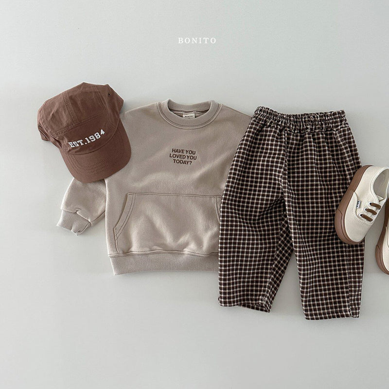 bonito / check corduroy pants