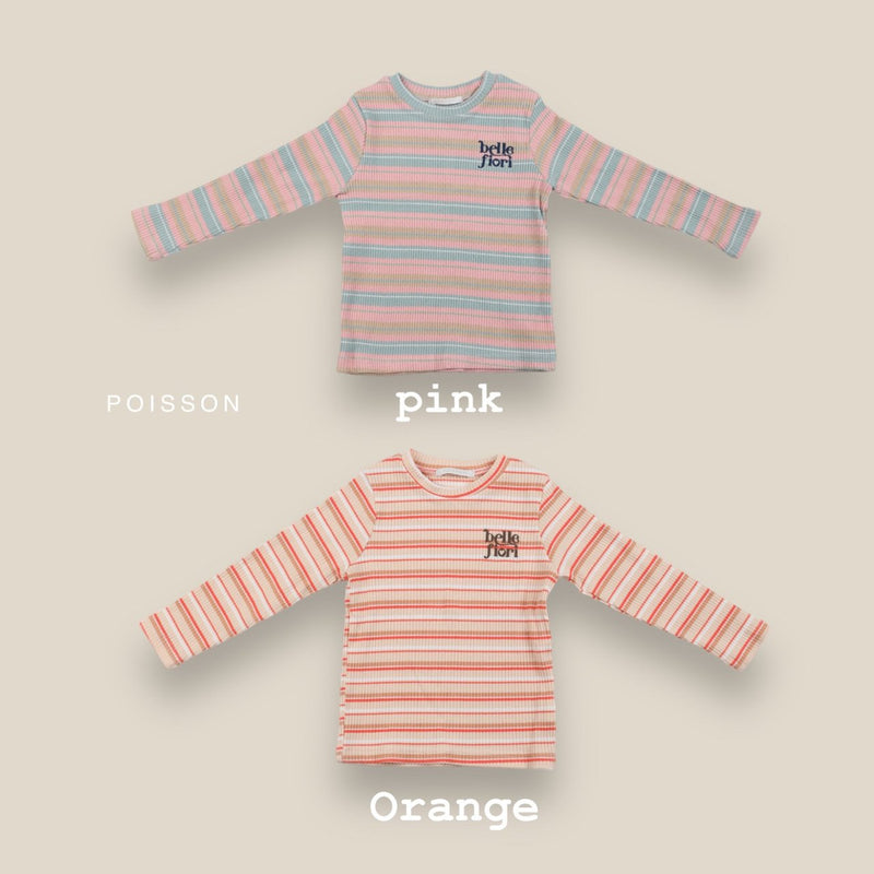 poisson / bell stripe tee 【for kids & jr】
