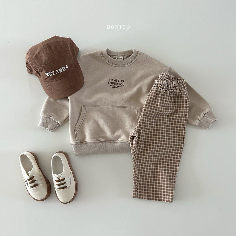 bonito / check corduroy pants