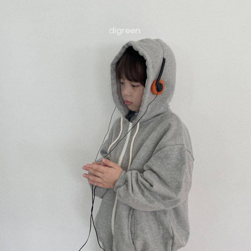 digreen / round zip up
