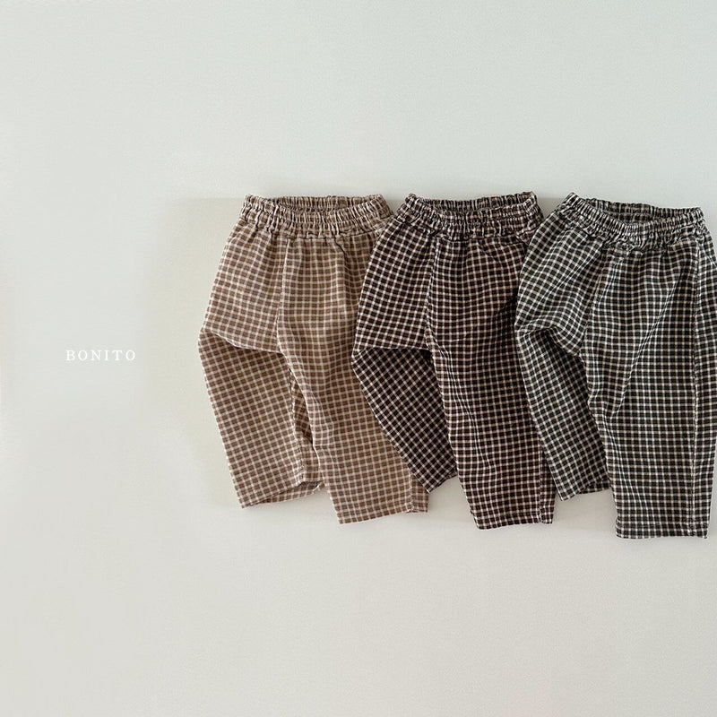 bonito / check corduroy pants