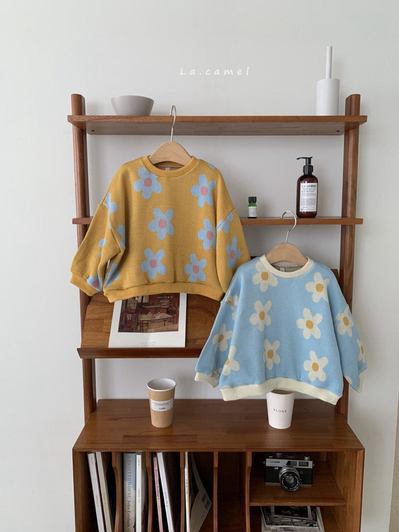 la camel / daisy knit tee