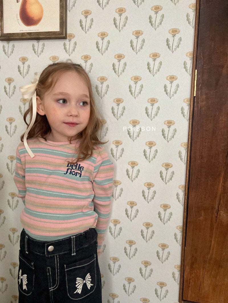 poisson / bell stripe tee 【for kids & jr】