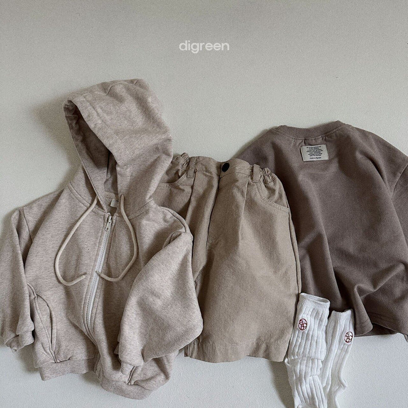digreen / round zip up