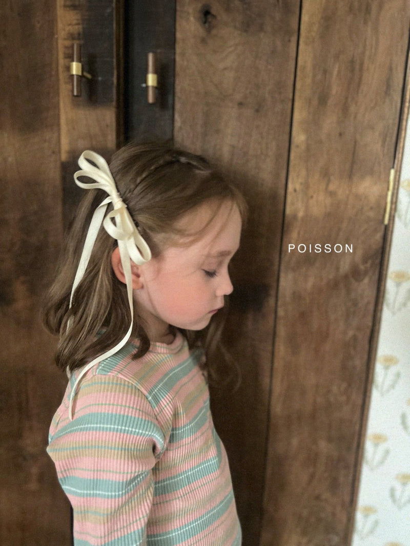 poisson / bell stripe tee 【for kids & jr】