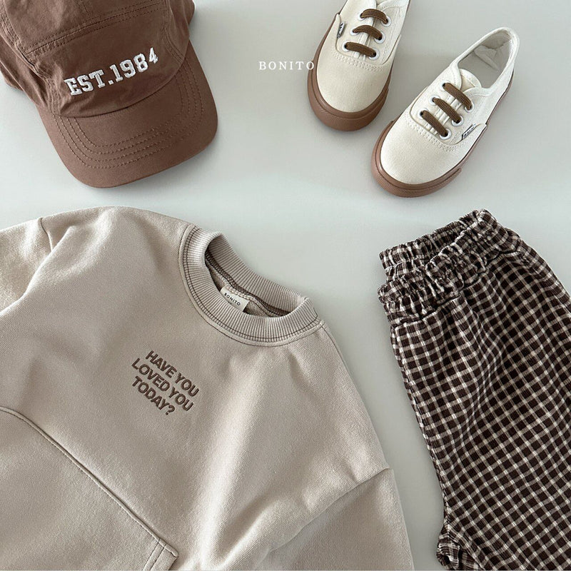 bonito / check corduroy pants