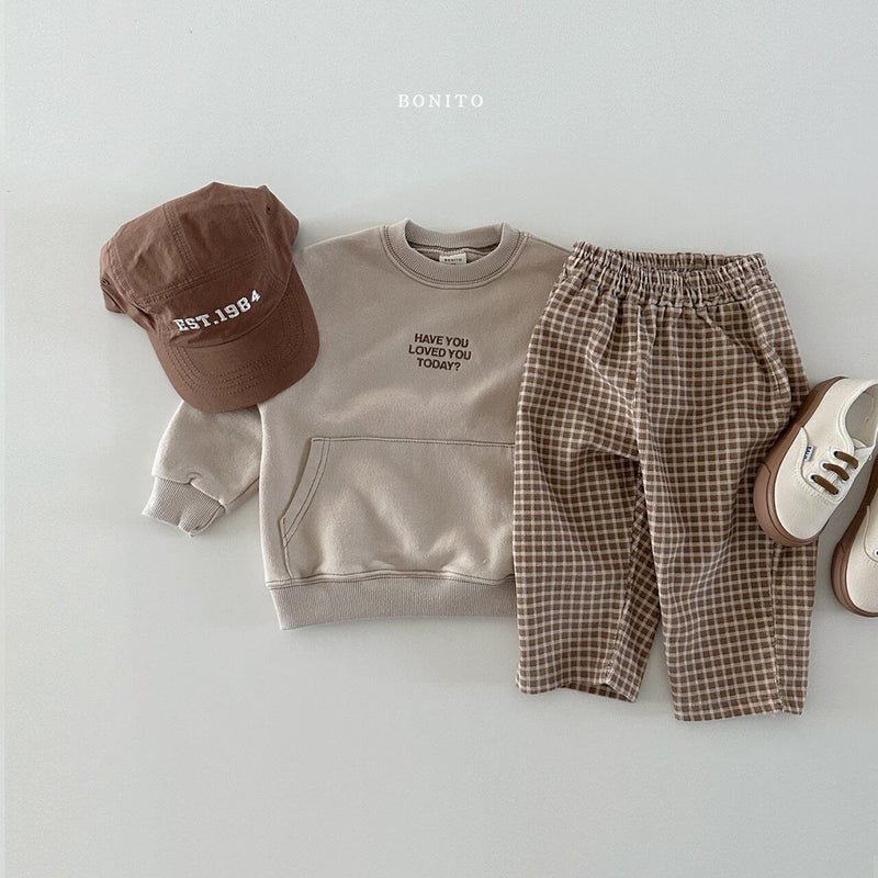bonito / check corduroy pants