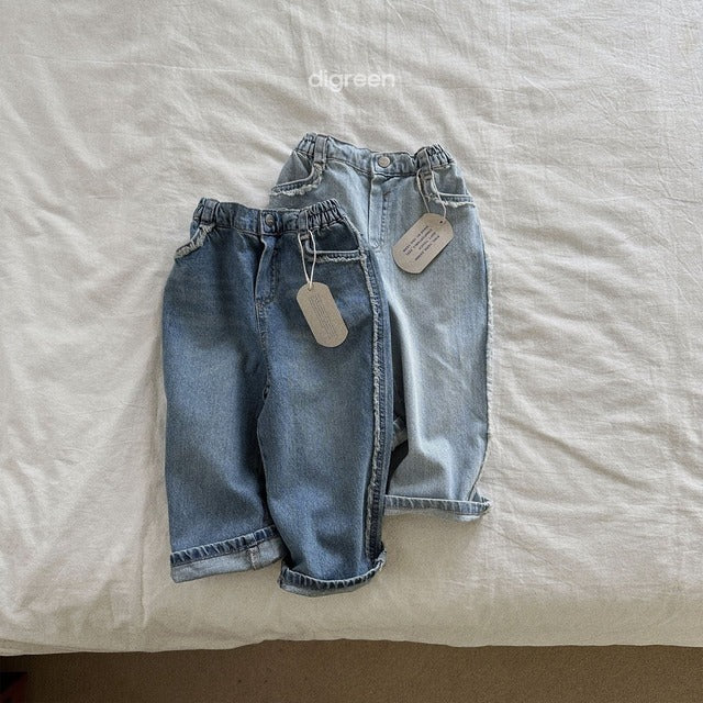 digreen / tassel denim pants