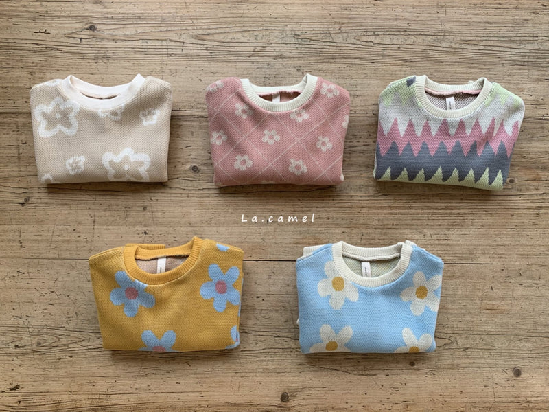 la camel / daisy knit tee