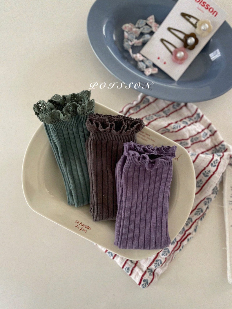 poisson /frill socks set
