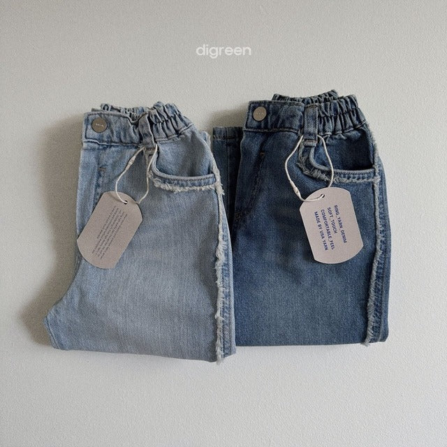 digreen / tassel denim pants