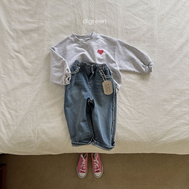 digreen / tassel denim pants