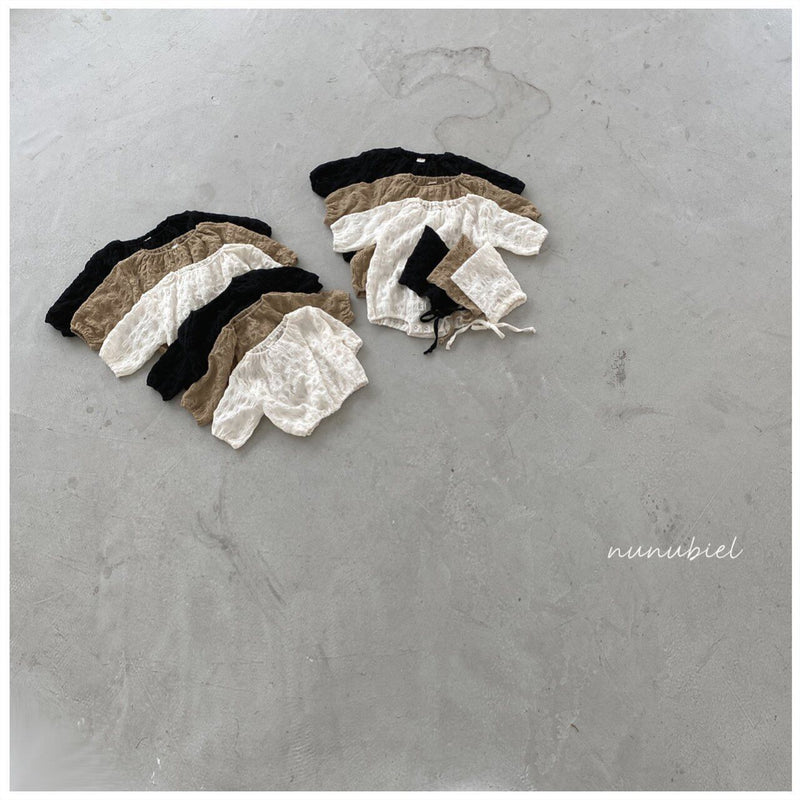 nunubiel/ bebe arani romper & bonnet