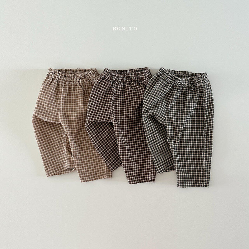 bonito / check corduroy pants