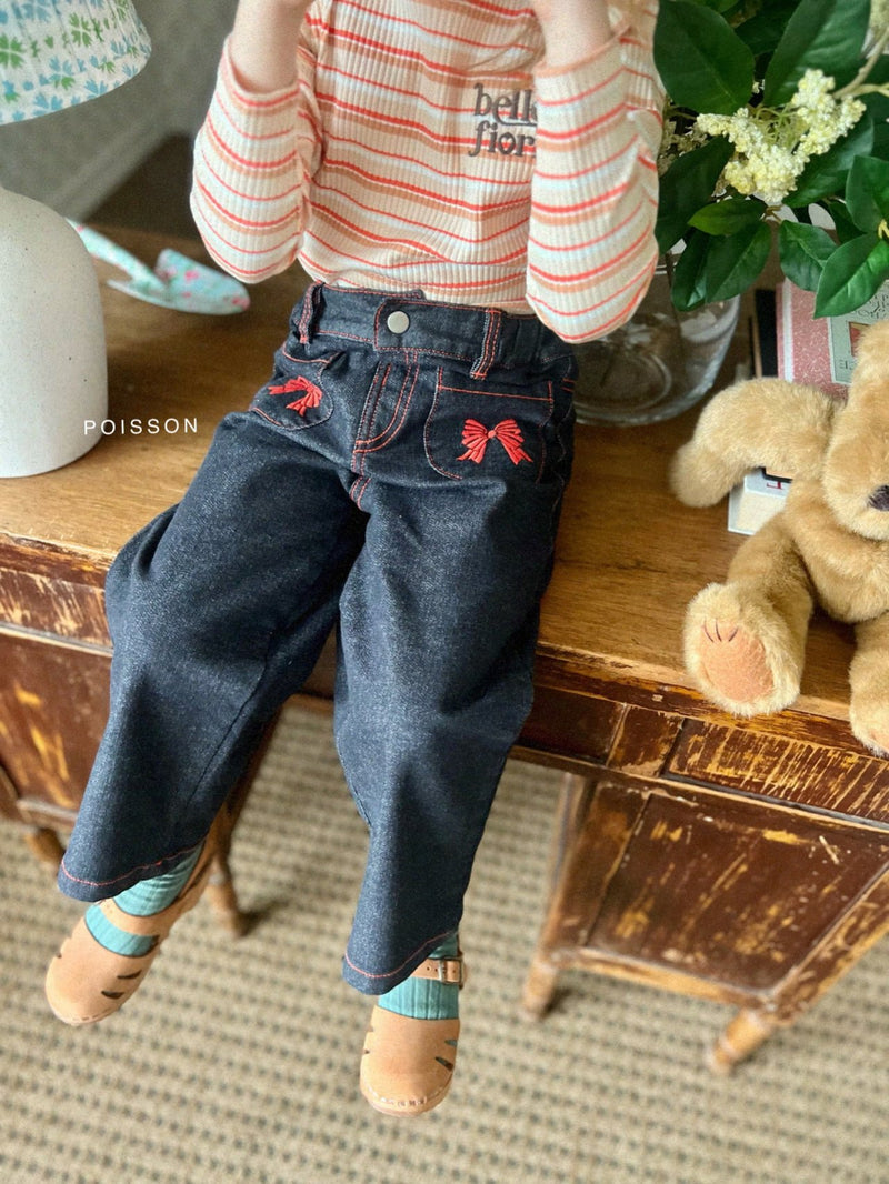 poisson / bell stripe tee 【for kids & jr】