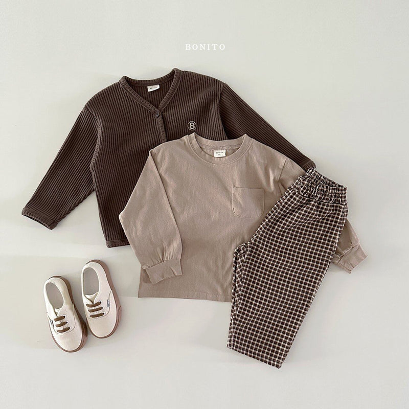 bonito / check corduroy pants